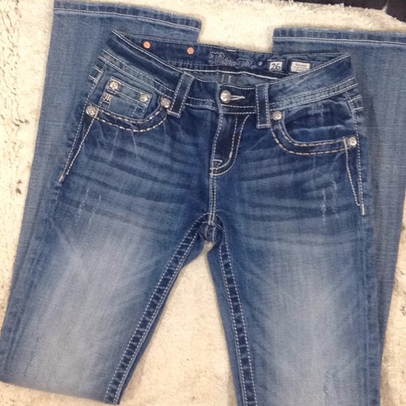 Miss Me silver & rhinestone jeans - Picture 3 of 6